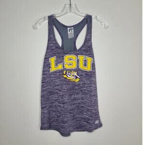 Louisiana State University LSU Tigers purple yellow athletic tank top - small